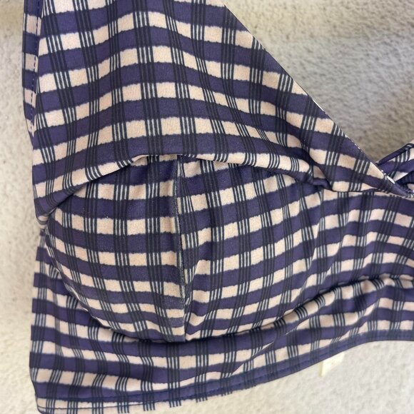 Seea Blue and White Plaid Swim Suit - Picture 5 of 10